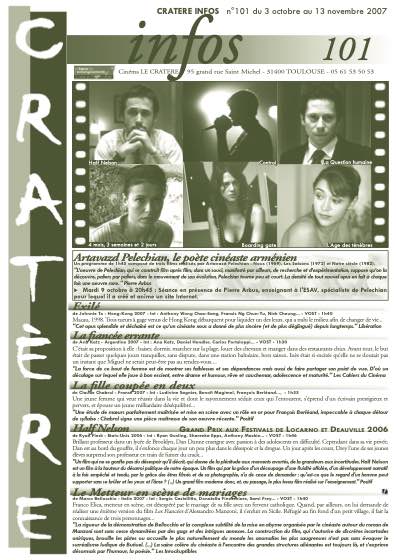 Programme 101 du 3 octobre au 13 novembre 2007