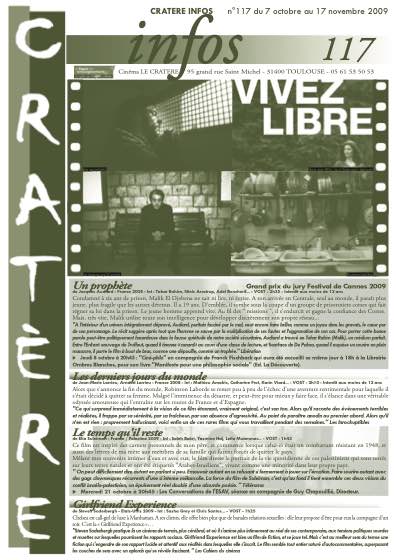 Programme 117 du 7 octobre au 17 novembre 2009