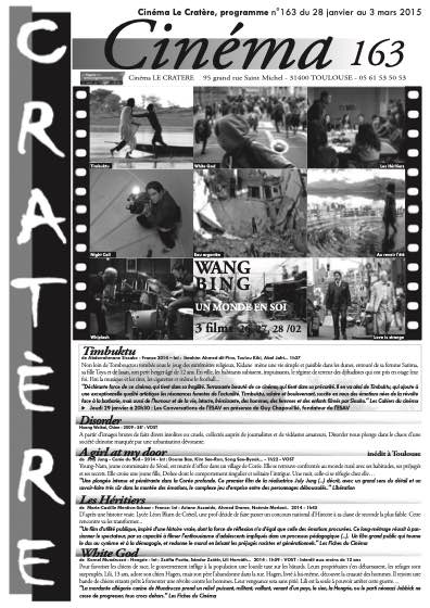 Programme 163 du 28 janvier au 3 mars 2015
