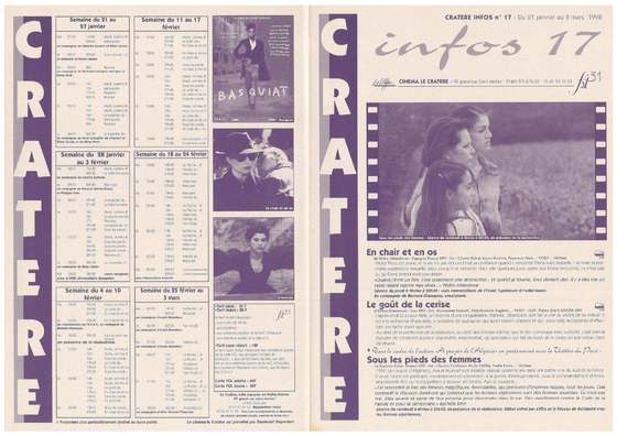 Programme 17 du 21 janvier au 3 mars 1998